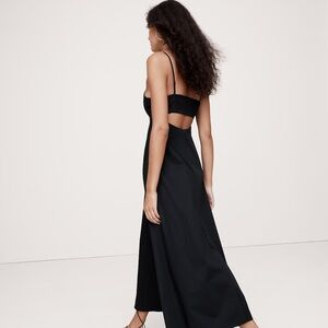 POPLIN CUT-OUT MAXI DRESS by Banana Republic